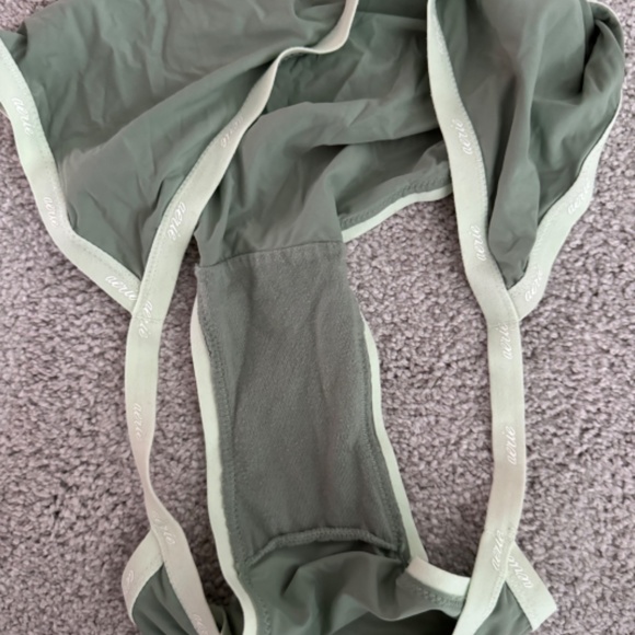 AERIE Bikini Pantie Underwear Sz L Green - Picture 2 of 5
